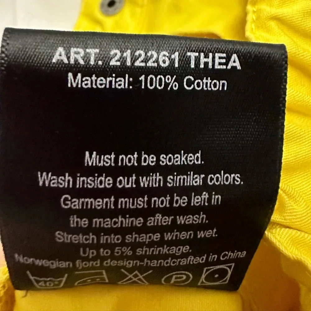 Skogstad Kids Thea Trousers Size 14 Years US XL Yellow Pants Activewear NWT